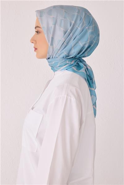 BELLİ DALGALI DESEN PREMIUM SOFT SU YEŞİLİ EŞARP 1