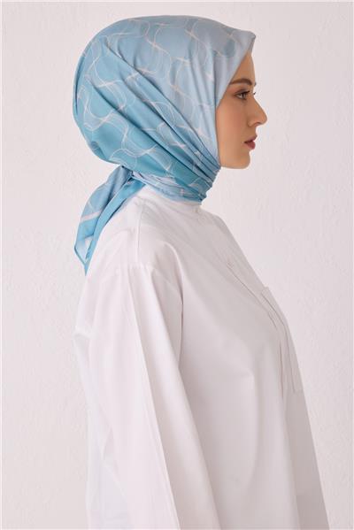 BELLİ DALGALI DESEN PREMIUM SOFT SU YEŞİLİ EŞARP 1