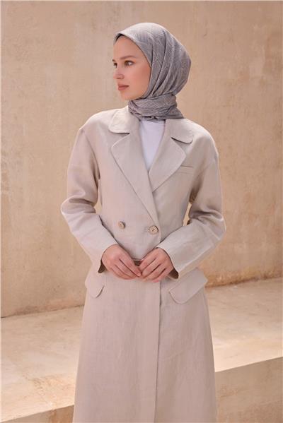 BELLİ GEOMETRİK DESEN PREMIUM SOFT VİZON EŞARP 10