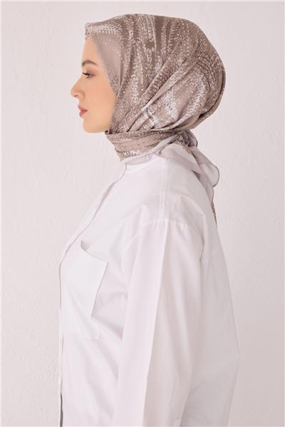 BELLİ ÇİÇEK DESEN PREMIUM SOFT BEJ EŞARP 2