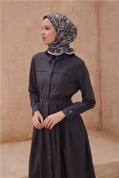 BELLİ ÇİÇEK DESEN PREMIUM SOFT SİYAH EŞARP 8