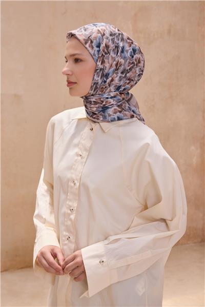 BELLİ ÇİÇEK DESEN PREMIUM SOFT VİZON EŞARP 11