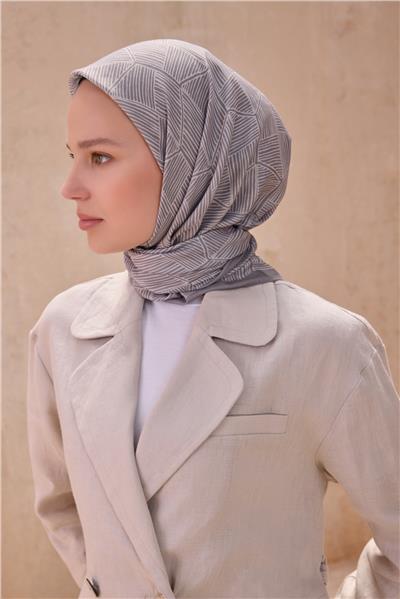 BELLİ GEOMETRİK DESEN PREMIUM SOFT VİZON EŞARP 10