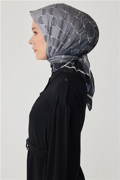 BELLİ DALGALI DESEN PREMIUM SOFT SİYAH EŞARP 1