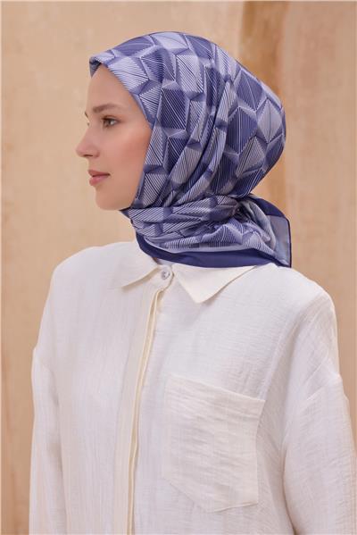 BELLİ GEOMETRİK DESEN PREMIUM SOFT MOR EŞARP 14