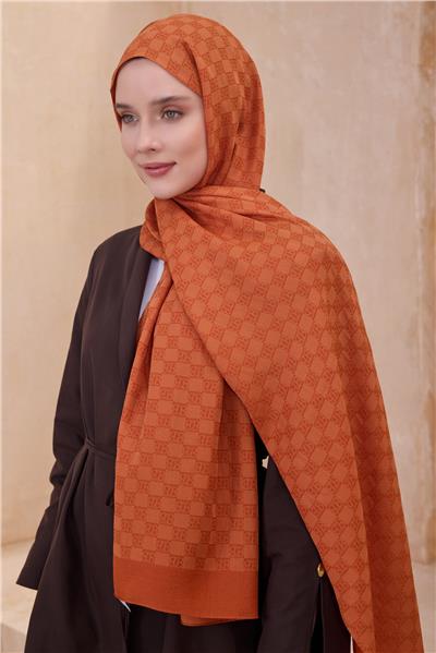 Belli Fresh Logo Desen Turuncu Siena Şal 5 - 67