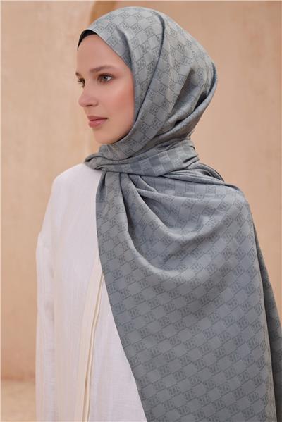 Belli Fresh Logo Desen Soğuk Mavi Siena Şal 5 - 51
