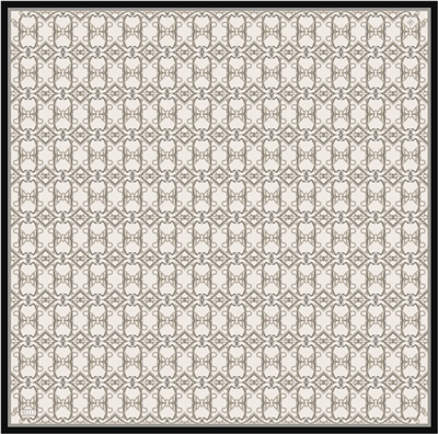 Bej Klasik Desen %100 Twill İpek Eşarp 4328-84