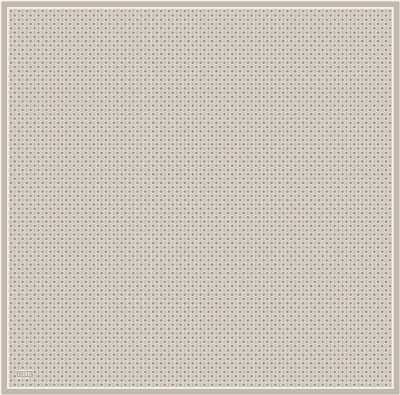 Bej Monogram Desen %100 Twill İpek Eşarp 4418-31