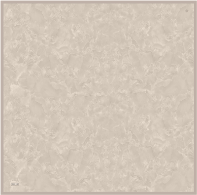 Bej Soyut Desen %100 Twill İpek Eşarp 4428-56