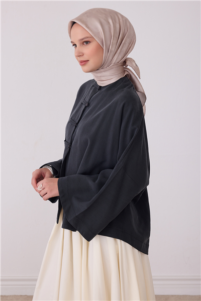 Bej Soyut Desen %100 Twill İpek Eşarp 4428-05