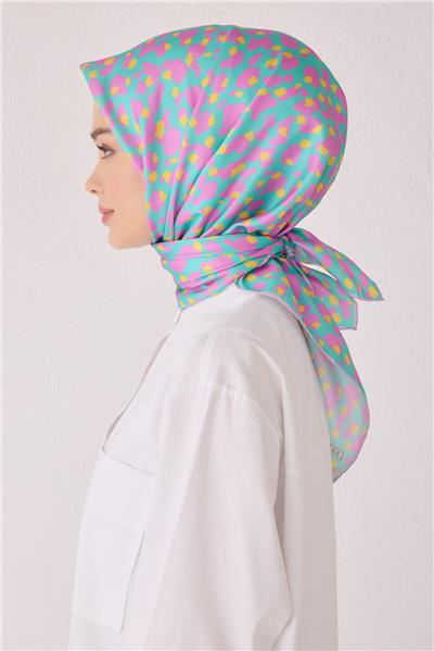 BELLİ LEOPAR DESEN İPEK EŞARP 4042D (TWİLL)-84