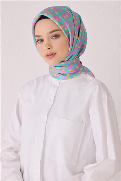 BELLİ LEOPAR DESEN İPEK EŞARP 4042D (TWİLL)-84