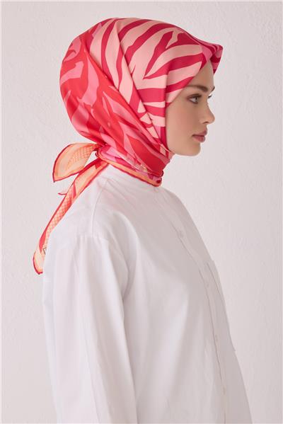 BELLİ GEOMETRİK DESEN İPEK EŞARP 4047D (TWİLL)-55