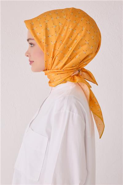 BELLİ GEOMETRİK DESEN İPEK EŞARP 4048D (TWİLL)-50