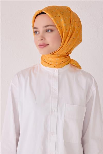 BELLİ GEOMETRİK DESEN İPEK EŞARP 4048D (TWİLL)-50