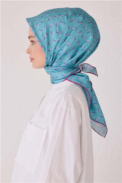 BELLİ GEOMETRİK DESEN İPEK EŞARP 4048D (TWİLL)-52