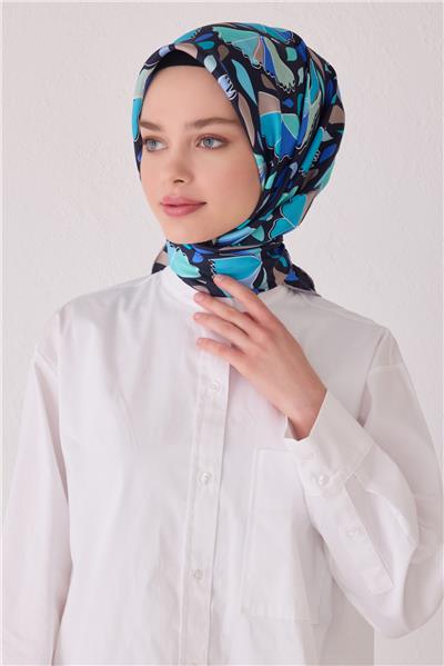BELLİ ÇİÇEK DESEN İPEK EŞARP 4049D (TWİLL)-81