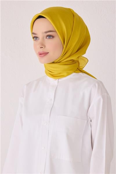BELLİ GEOMETRİK DESEN İPEK EŞARP 4055D (TWİLL)-84