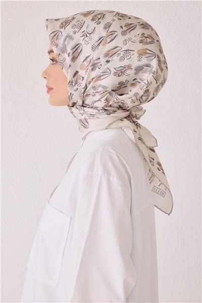 BELLİ OBJE DESEN İPEK EŞARP 4057D (TWİLL)-86