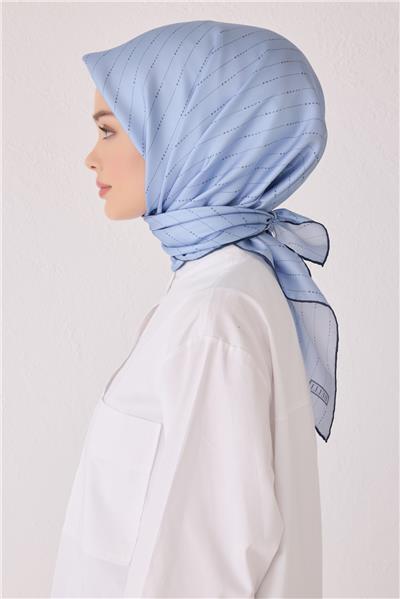 BELLİ MONOGRAM DESEN İPEK EŞARP 4061D (TWİLL)-80