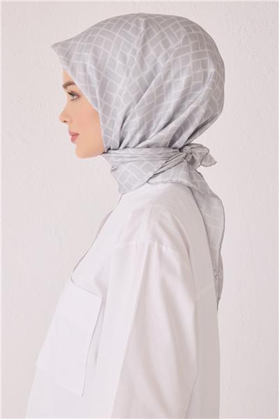 BELLİ MONOGRAM DESEN İPEK EŞARP 4062D (TWİLL)-55
