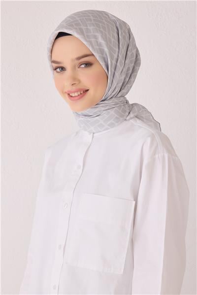 BELLİ MONOGRAM DESEN İPEK EŞARP 4062D (TWİLL)-55