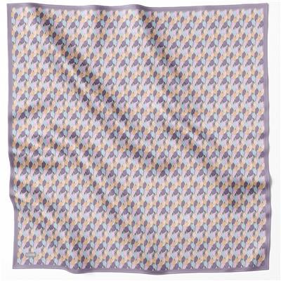 BELLİ ÇİÇEK DESEN İPEK EŞARP 4204D (TWILL) LİLA - 33
