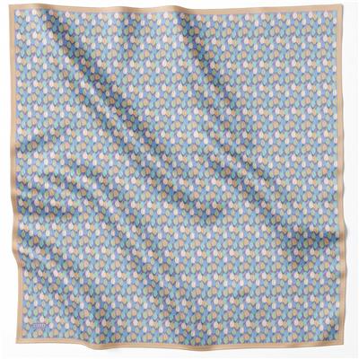 BELLİ ÇİÇEK DESEN İPEK EŞARP 4204D (TWILL) TURUNCU - 10