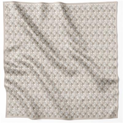 BELLİ ÇİÇEK DESEN İPEK EŞARP 4204D (TWILL) BEJ - 84