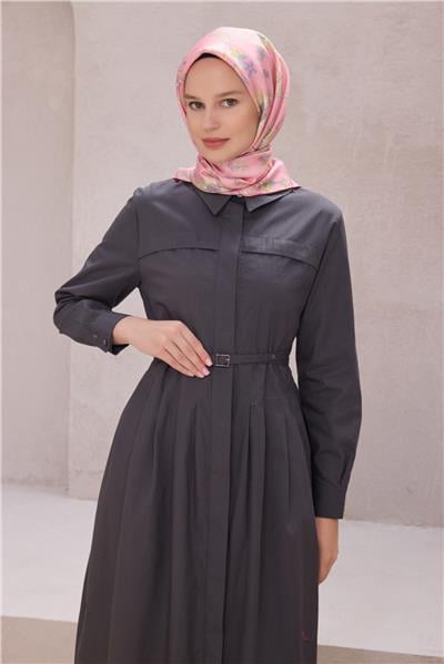 BELLİ ÇİÇEK DESEN İPEK EŞARP 4210D (TWILL) PEMBE - 86