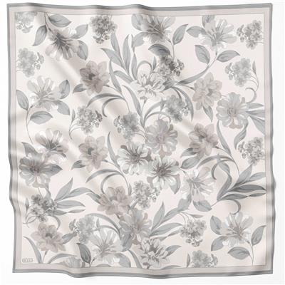 BELLİ ÇİÇEK DESEN İPEK EŞARP 4219D (TWILL) TAŞ - 59