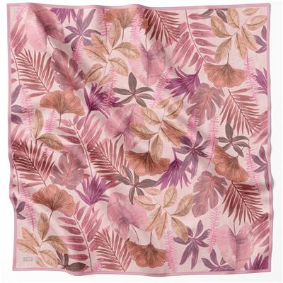 BELLİ ÇİÇEKLİ DESEN İPEK EŞARP 4225D (TWILL) PUDRA - 03