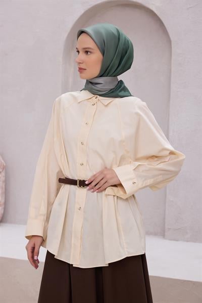 BELLİ DEGRADE DESEN İPEK EŞARP 4224D (TWILL) YEŞİL - 51