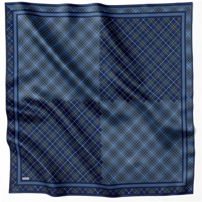 BELLİ EKOSE DESEN İPEK EŞARP 4218D (TWILL) LACİVERT - 87