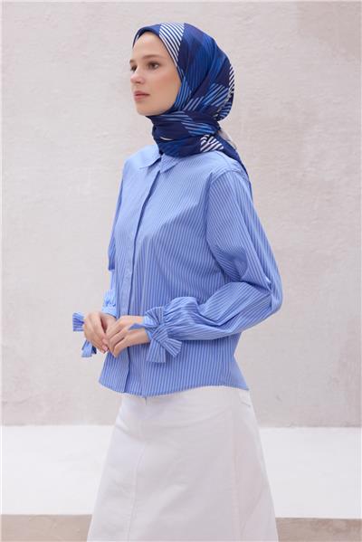 BELLİ EKOSE DESEN NOVA LACİVERT EŞARP 1005