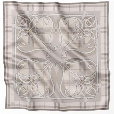 BELLİ EKOSE KEMER DESEN İPEK EŞARP 4206D (TWILL) TAŞ - 08