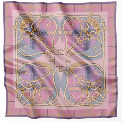BELLİ EKOSE KEMER DESEN İPEK EŞARP 4206D (TWILL) PUDRA - 06
