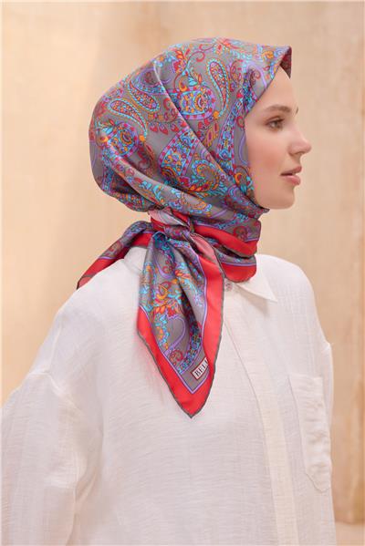 BELLİ ETNIK DESEN İPEK EŞARP 4101D TWILL