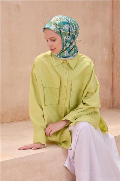 BELLİ ETNIK DESEN İPEK EŞARP 4101D TWILL