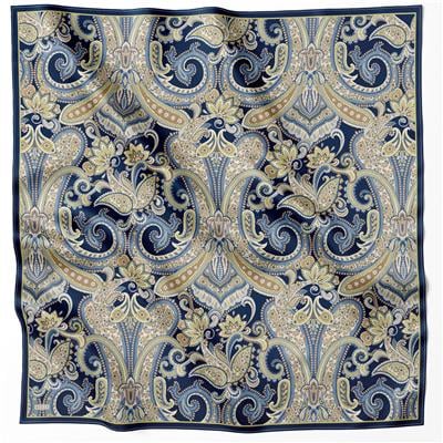 BELLİ ETNİK DESEN İPEK EŞARP 4202D (TWILL) LACİVET - 83