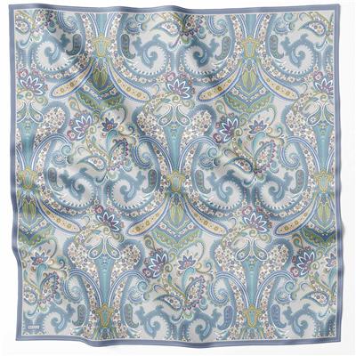 BELLİ ETNİK DESEN İPEK EŞARP 4202D (TWILL) BEBE MAVİSİ - 32