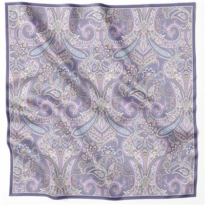 BELLİ ETNİK DESEN İPEK EŞARP 4202D (TWILL) LİLA - 35