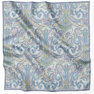 BELLİ ETNİK DESEN İPEK EŞARP 4202D (TWILL) BEBE MAVİSİ - 32