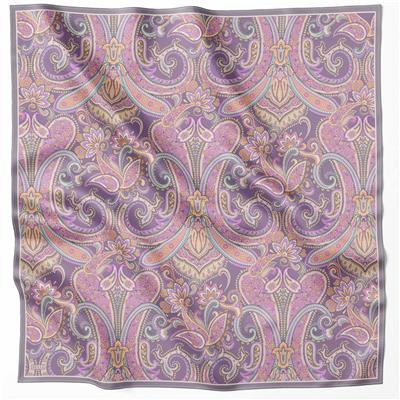 BELLİ ETNİK DESEN İPEK EŞARP 4202D (TWILL) MOR - 31