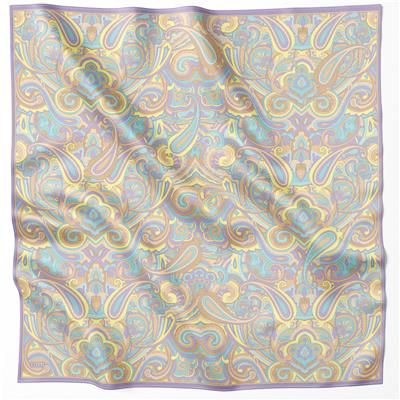 BELLİ ETNİK DESEN İPEK EŞARP 4222D (TWILL) SARI - 51