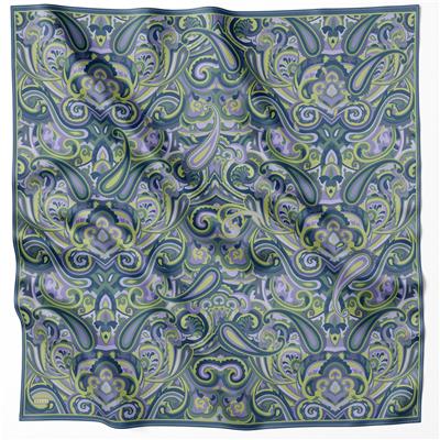 BELLİ ETNİK DESEN İPEK EŞARP 4222D (TWILL) LİLA - 59