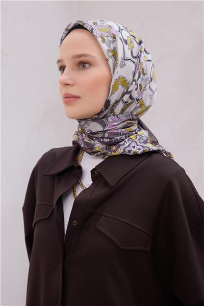 BELLİ ETNİK DESEN NOVA MÜRDÜM EŞARP 1003