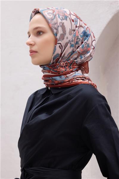 BELLİ ETNİK DESEN NOVA KİREMİT EŞARP 1003