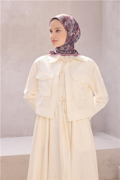 BELLİ ETNİK DESEN PREMIUM SOFT PEMBE EŞARP 4